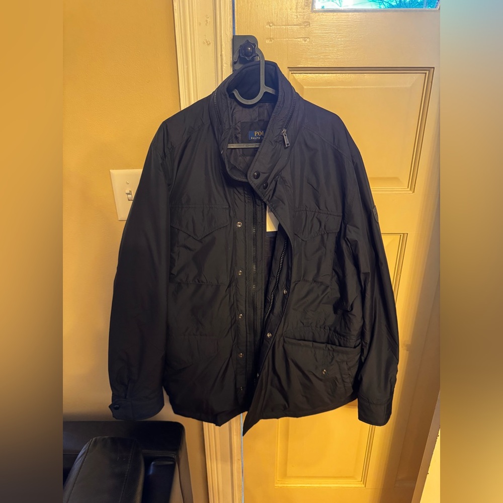 Ralph Lauren Giftable With Tag Jacket Rain Coat Large Black